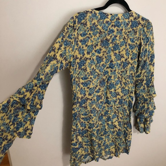 Novella Royale Ruffle Blue Floral Mini / Tunic - Picture 5 of 5